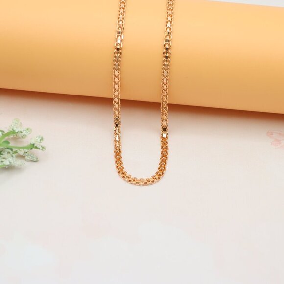 Chunky Rose Gold Chain Necklace – Bold 18 Inch Statement Piece, XPNL0205 - Picture 10 of 12